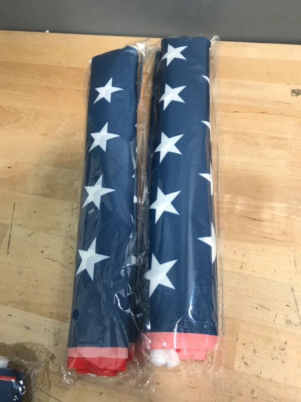 Photo 2 of ***2PACK FLAG SET***

4th of July Decorations - Hanging American Flag Banners Stars and Stripes Porch Sign - Patriotic Decor Party Supplies for July Fourth Memorial Day Independence Day Veterans Day Hanging Banner - Red White Blue Multi