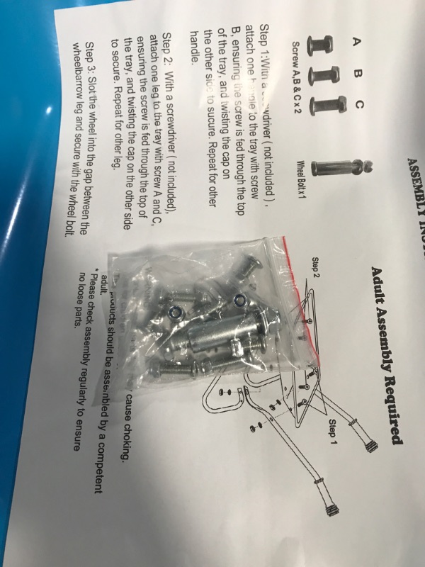 Photo 4 of ***OPEN BOX MAY BE MISSING HARDWARE***
G & F Products G & F 10041 JustForKids Kids Wheel Barrel made of real metal kids size