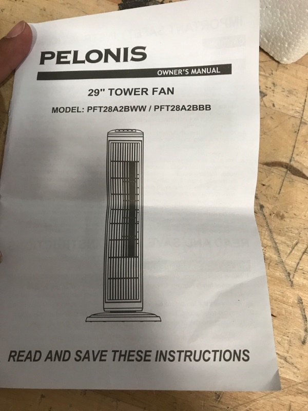 Photo 6 of ****NON FUNCTIONAL*** PARTS ONLY****

PELONIS 30 Inch Oscillating Tower Fan with 3 Speed Settings and Auto-off Timer, Standing Fan PFT28A2BWW, White White 30-inch