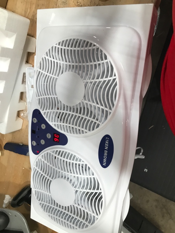 Photo 4 of ****NEW**** TESTED***

KEN BROWN 9 Inch Twin Window Fan With Remote, 3-Speed Reversible Air Quiet Flow and Thermostat Control,ETL Safety Listed