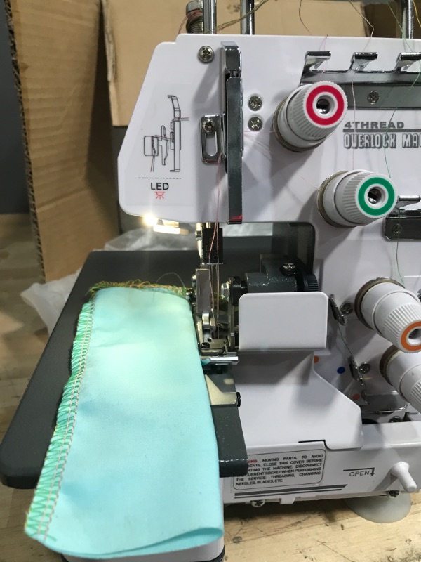 Photo 5 of ****USED** TESTED****
Lumina Sienna, 3-4 Thread Serger With Adjustable Stitch Length, Heavy-Duty, Durable Metal Frame Overlock Machine, Strong And Tough Serger, Included Accessories