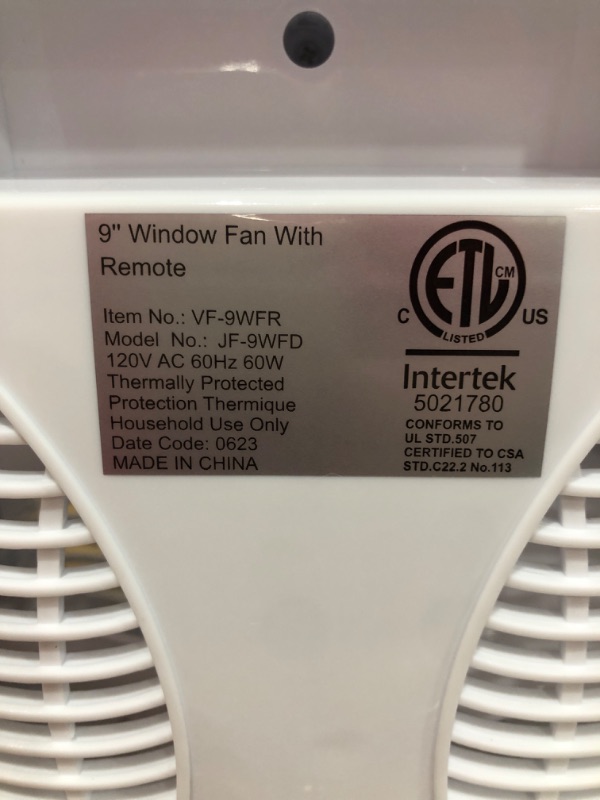 Photo 1 of ****NEW**** TESTED***

KEN BROWN 9 Inch Twin Window Fan With Remote, 3-Speed Reversible Air Quiet Flow and Thermostat Control,ETL Safety Listed