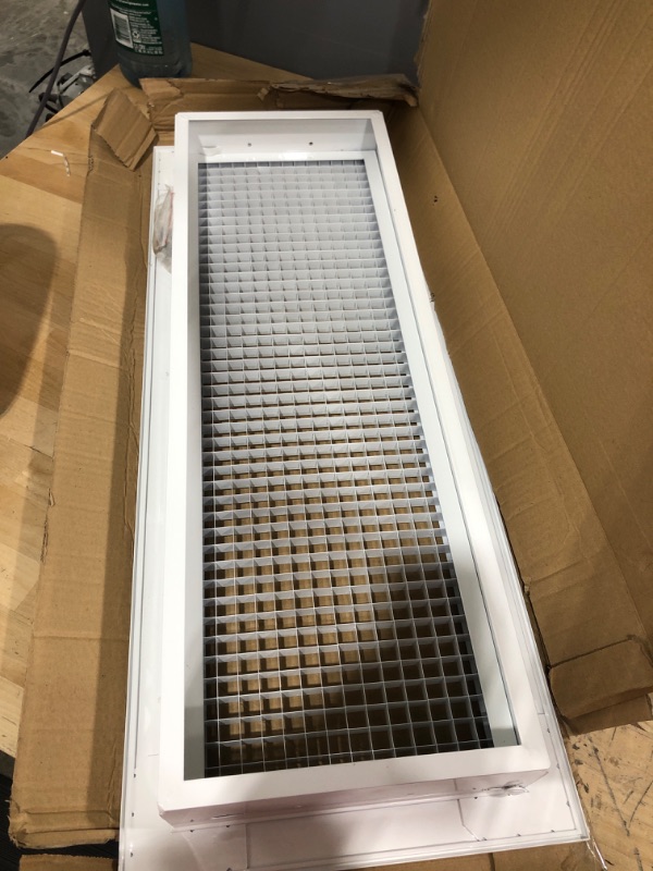 Photo 4 of *****NEW*** ***OPEN BOX MAY BE MISSING HARDWARE*****

24" x 8" Cube Core Eggcrate Return Air Filter Grille for 1" Filter - Aluminum - White [Outer Dimensions: 26.5" x 10.5] 24 x 8 Return *Filter* Grille