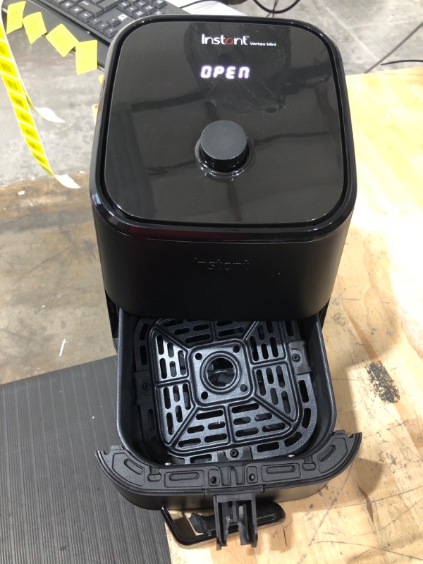 Photo 3 of ****NEW ***BROKEN HANDLE *** SEE PHOTOS*** DAMAGED***

Instant Vortex 4-in-1, 2-QT Mini Air Fryer Oven Combo, From the Makers of Instant Pot with Customizable Smart Cooking Programs, Nonstick and Dishwasher-Safe Basket, App with over 100 Recipes, Black