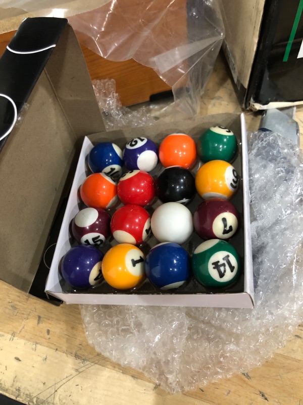 Photo 1 of ***USED***
Benfu Mini Table Billiards Game, Home and Office Desktop Billiards Game, Including Pool Table 15 Colorful Balls, 1 Cue Ball, 2 Billiard Sticks, 1 Chalk Triangle Cube 20"