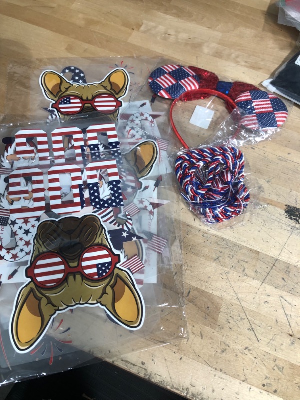 Photo 4 of *****4 TH OF JULY BUNDLE**** SEE PHOTOS*****
4th of July Iron on Transfer Stickers,Independence Day Iron on Patch for Clothes 4th of July Heat Transfer Stickers for Clothing Decorative Appliques for Clothes Transfer Printing + Graduation Honor Cords Red B