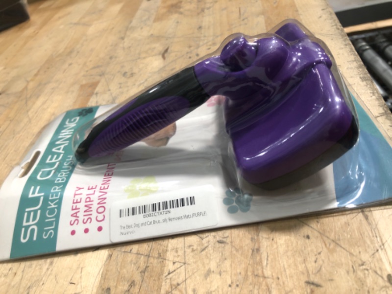 Photo 3 of ***NEW*** ORIGINAL PACKAGE***
CIBEL Dog and Cat Brush for Shedding and Grooming, Are Suitable for All Hair Lengths Self-Cleaning Dematting Brush Easily Removes Mats (PURPLE)