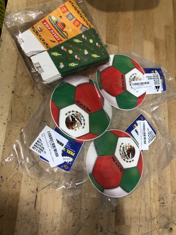 Photo 2 of ***BUNDLE SEE PHOTOS***
World Cup or International Soccer Peel 'N Place Soccer Ball Clings, 3 ct (MEXICO) (3 SETS) + 24 Pack Mexico Popcorn Treat Boxes Dessert Popcorn Cookie Tray Candy Bags Mexico Theme Party Supplies for Baby Shower or Birthday Party De