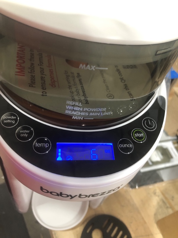 Photo 3 of ****NEW**** TESTED***

 Baby Brezza Formula Pro Advanced Formula Dispenser Machine - Automatically Mix a Warm Formula Bottle Instantly - Easily Make Bottle with Automatic Powder Blending