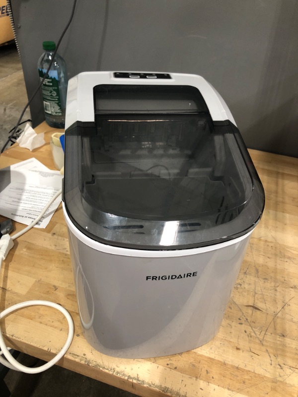 Photo 5 of *** TESTED***
****USED ***
FRIGIDAIRE EFIC189-Silver Compact Ice Maker, 26 lb per Day, Silver (Packaging May Vary) Silver Ice Maker