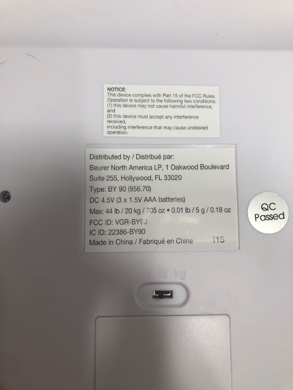 Photo 3 of ****NEW *** ***OPEN BOX MAY BE MISSING HARDWARE*****

Beurer BY80 Digital Baby Scale, Infant Scale for Weighing in Pounds, Ounces, or Kilograms up to 44 lbs, Newborn Baby Scale with Hold Function, Pet Scale for Cats and Dogs without Bluetooth
