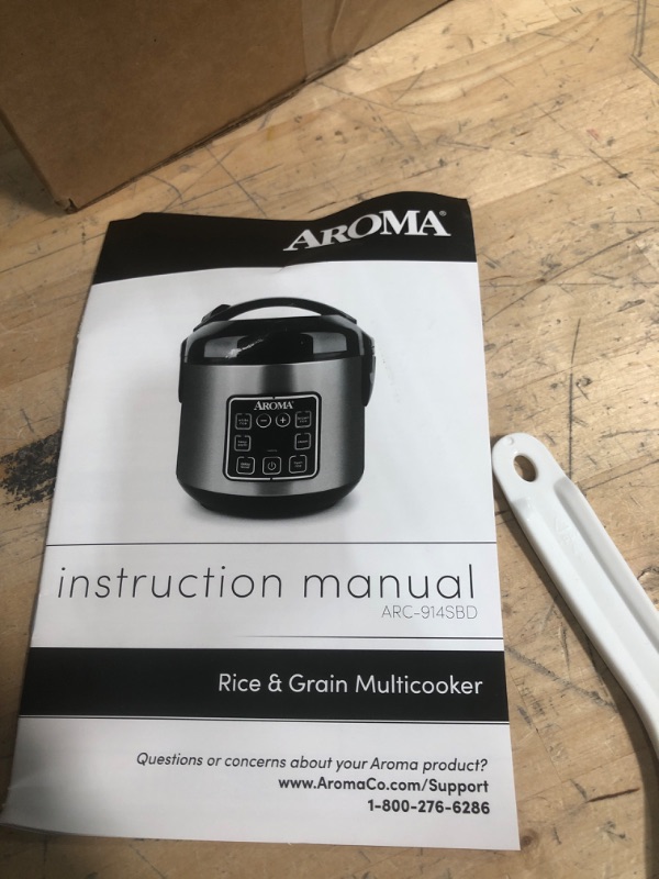 Photo 3 of ****PARTS ONLY NONFUNCTIONAL***** DAMAGE***
Aroma Housewares ARC-914SBD Digital Cool-Touch Rice Grain Cooker and Food Steamer, Stainless, Silver, 4-Cup (Uncooked) / 8-Cup (Cooked) Basic
