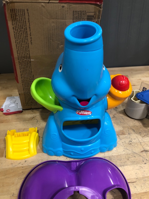 Photo 3 of ****USED *** ***OPEN BOX MAY BE MISSING HARDWARE*****

Playskool Elefun Busy Ball Popper Active Toy for Toddlers and Babies 9 Months and Up with 4 Colorful Balls (Amazon Exclusive)