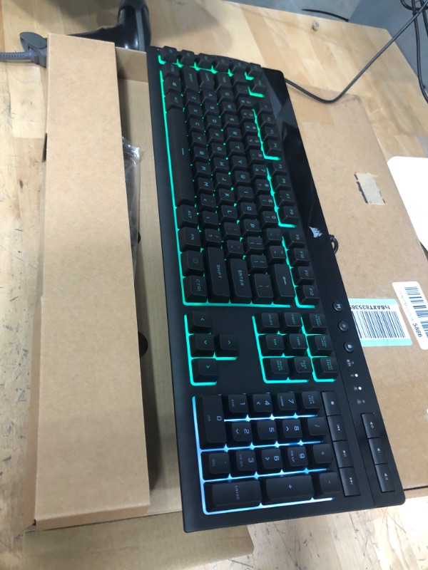 Photo 3 of *****NEW TESTED*****

CORSAIR K55 RGB PRO-Dynamic RGB Backlighting - Six Macro Keys with Elgato Stream Deck Software Integration-IP42 Dust and Spill Resistant-Detachable Palm Rest-Dedicated Media and Volume Keys, Black5