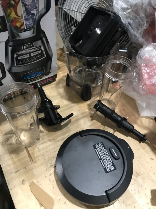 Photo 2 of (PARTS ONLY)Ninja BL770 Mega Kitchen System, 1500W, 4 Functions for Smoothies, Processing, Dough, Drinks & More, with 72-oz.* Blender Pitcher, 64-oz. Processor Bowl, (2) 16-oz. To-Go Cups & (2) Lids, Black BL770 Black