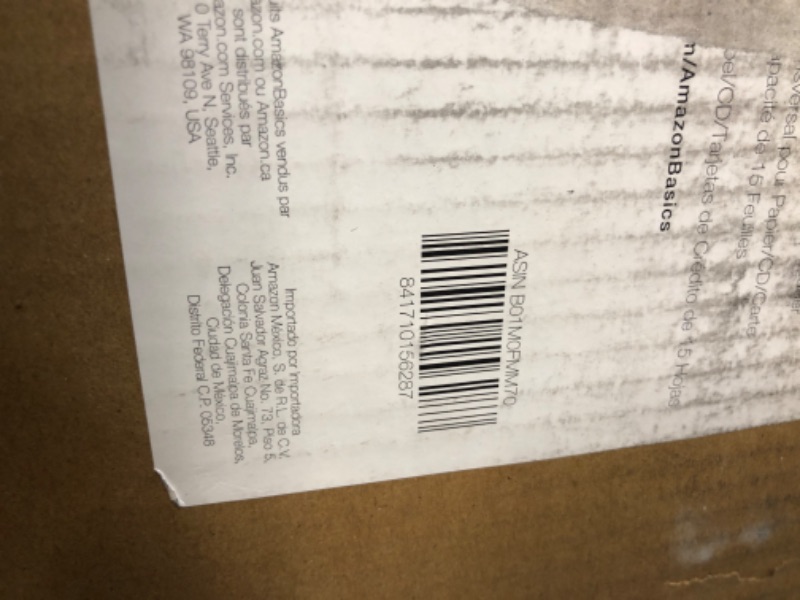 Photo 1 of MINOR MARKS*****Amazon Basics 15-Sheet Cross-Cut Paper