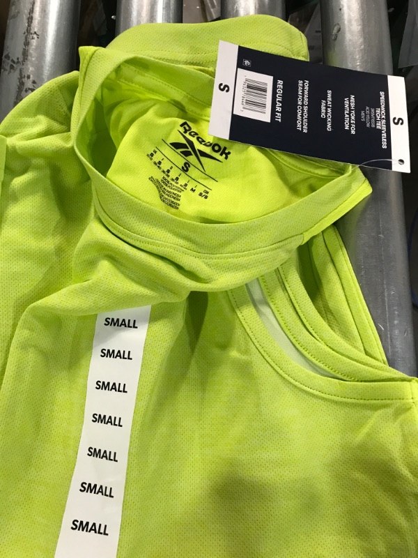 Photo 1 of SET OF 2****Reebok Men's Workout Ready Sleeveless Tee ACID YELLOW 
MEDIUM & SMALL