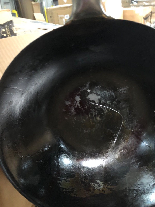 Photo 2 of *MINOR DAMAGE DUE TO PRIOR UAGE*
YOSUKATA Carbon Steel Wok Pan – 13,5 “ Woks and Stir Fry Pans - Chinese Wok with Flat 