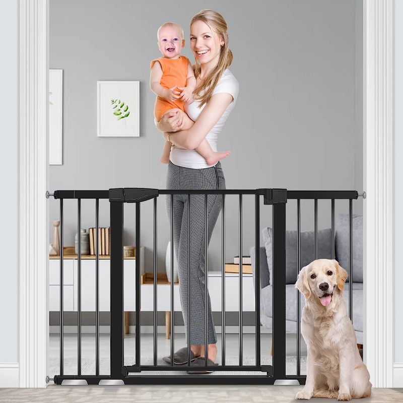 Photo 1 of Baby Gate for Doorways and Stairs, RONBEI 51.5" Auto Close Safety Baby Gate for Kids 