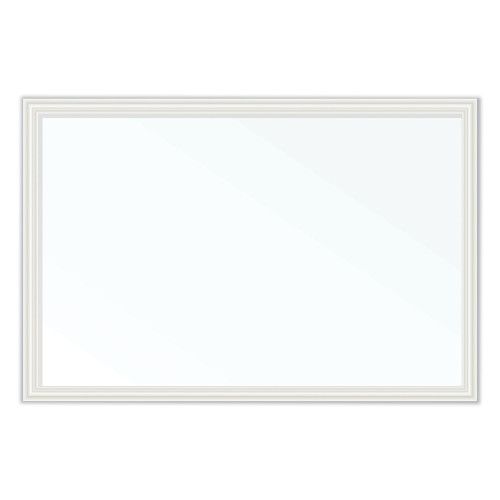 Photo 1 of U Brands Magnetic Dry Erase Board with Decor Frame, 30 x 20, White Surface, White Wood Frame (2071U0001)
