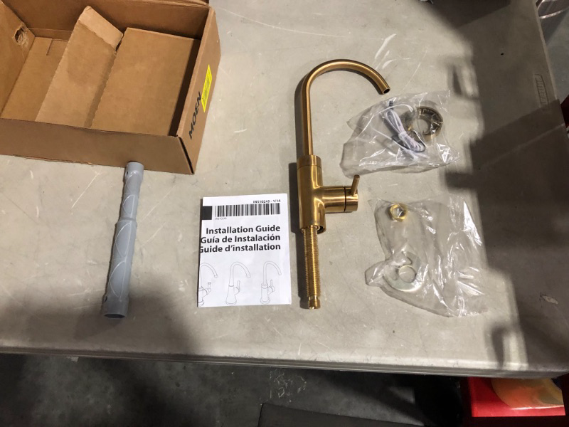 Photo 2 of * used item * 
Moen Brushed Gold Sip Modern Cold Water Kitchen Beverage Faucet with Optional Filtration System, S5530BG