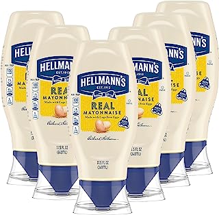 Photo 1 of * best by date 11/04/23 *
Hellmann's Real Mayonnaise Real Mayo Squeeze Bottle Pack of 6 For a Creamy Sandwich Spread 