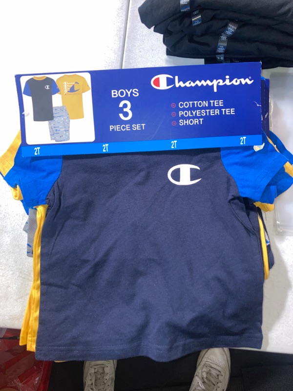 Photo 2 of Champion Little Boy S 3 Piece 2 Short Sleeve Tops & Shorts 2T