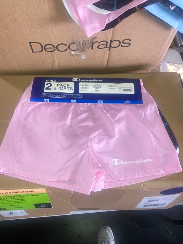 Photo 1 of GIRLS CHAMPION 2 PACK SHORTS SIZE 10/12