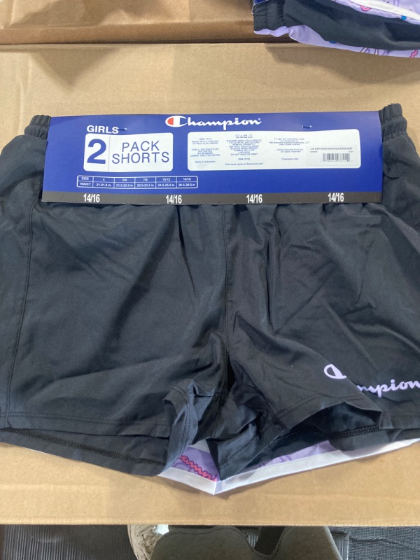 Photo 4 of Champion Girls' 2 Pack Active Stretch Comfort Shorts
