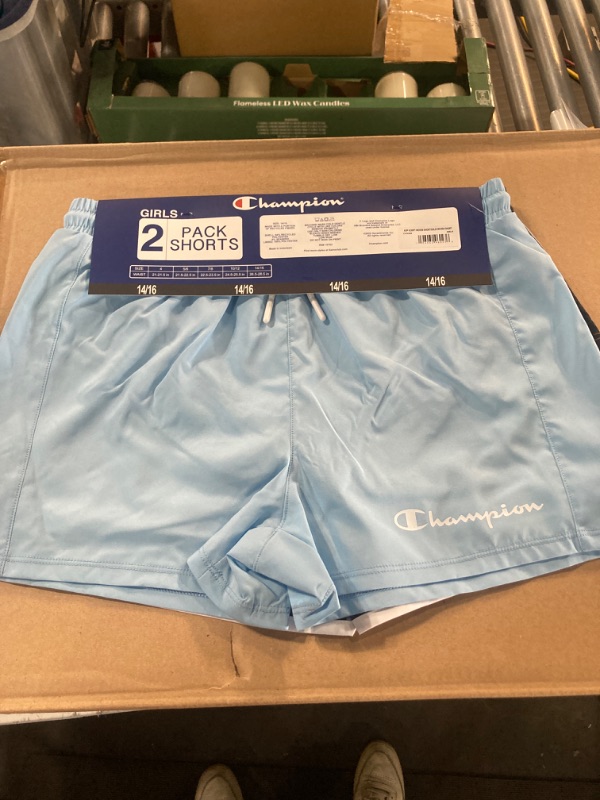 Photo 2 of Champion Girls' 2 Pack Active Stretch Comfort Shorts 14/16
