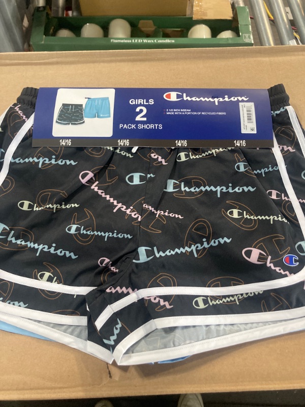 Photo 3 of Champion Girls' 2 Pack Active Stretch Comfort Shorts 14/16
