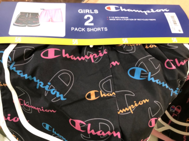 Photo 3 of Champion Girls' 2 Pack Active Stretch Comfort Shorts 5/6