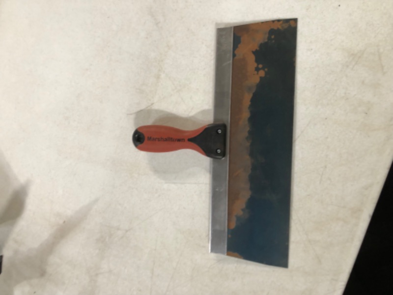 Photo 2 of **rust**MARSHALLTOWN DuraSoft I Taping Knife,12 Inch, Stainless Steel Blade, Drywall, DuraSoft Handle, 3512SD