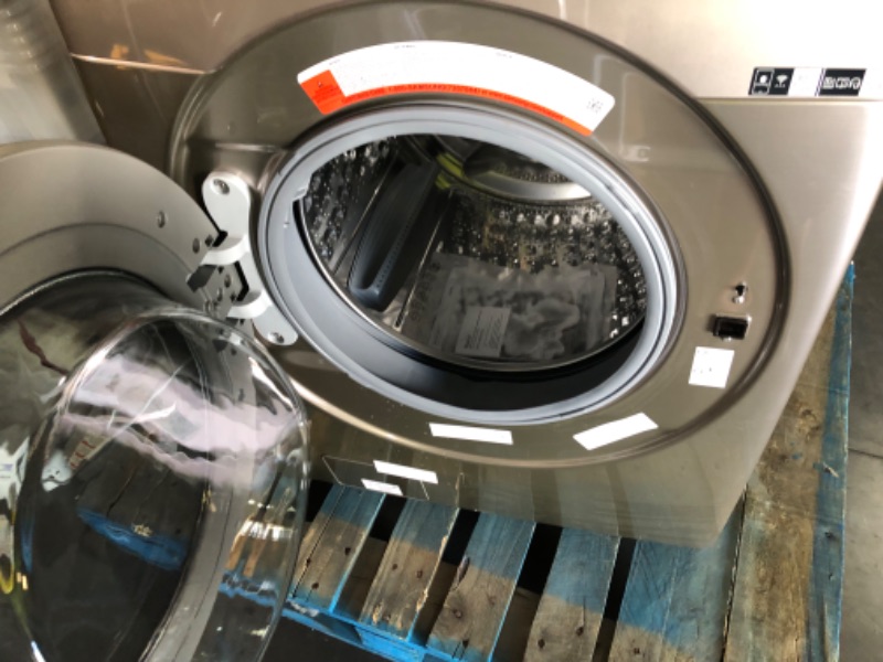 Photo 1 of Samsung 4.5-cu ft High Efficiency Stackable Steam Cycle Smart Front-Load Washer (Champagne) ENERGY STAR