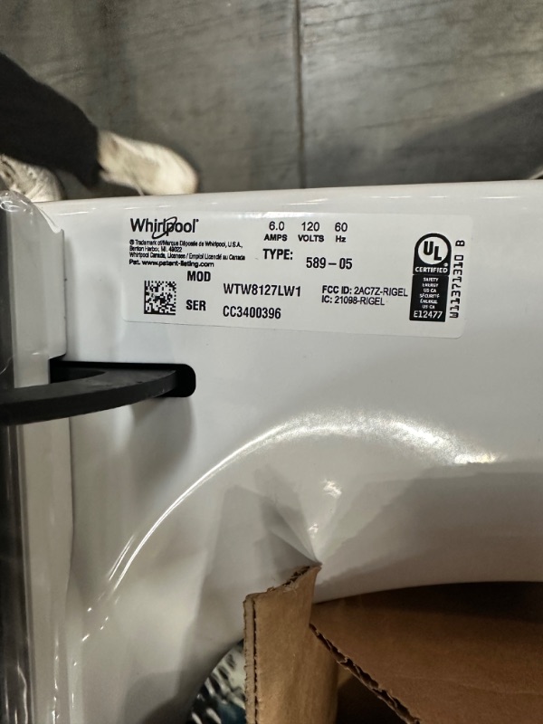 Photo 1 of Whirlpool Smart Capable w/Load and Go 5.3-cu ft High Efficiency Impeller and Agitator Smart Top-Load Washer (White) ENERGY STAR