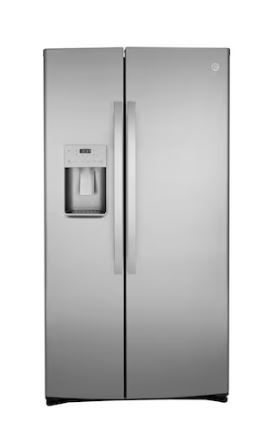 Photo 1 of GE 25.1-cu ft Side-by-Side Refrigerator with Ice Maker (Stainless Steel)