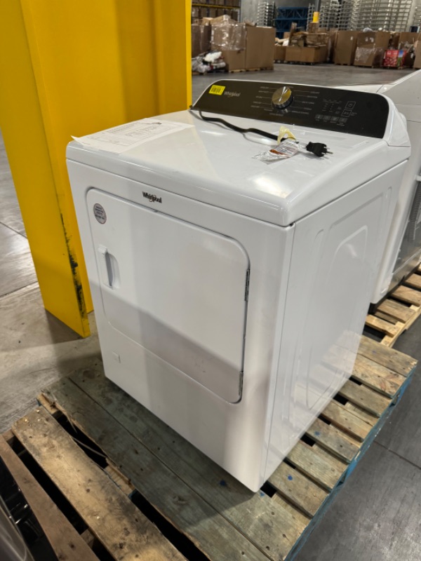 Photo 2 of Whirlpool 7-cu ft Side Swing DoorSteam Cycle Gas Dryer (White)