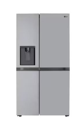 Photo 1 of LG Counter Depth MAX 27.6-cu ft Side-by-Side Refrigerator with Ice Maker (Printproof Stainless Steel)