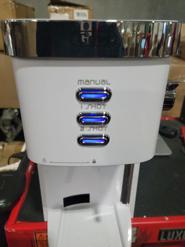 Photo 2 of **SEE NOTES**
Gevi 20 Bar High Pressure Espresso Machines, Expresso Coffee Machine with Milk Frother for Espresso, Latte Macchiato, Cuppuccino,1.2L Water Tank, 1350W
