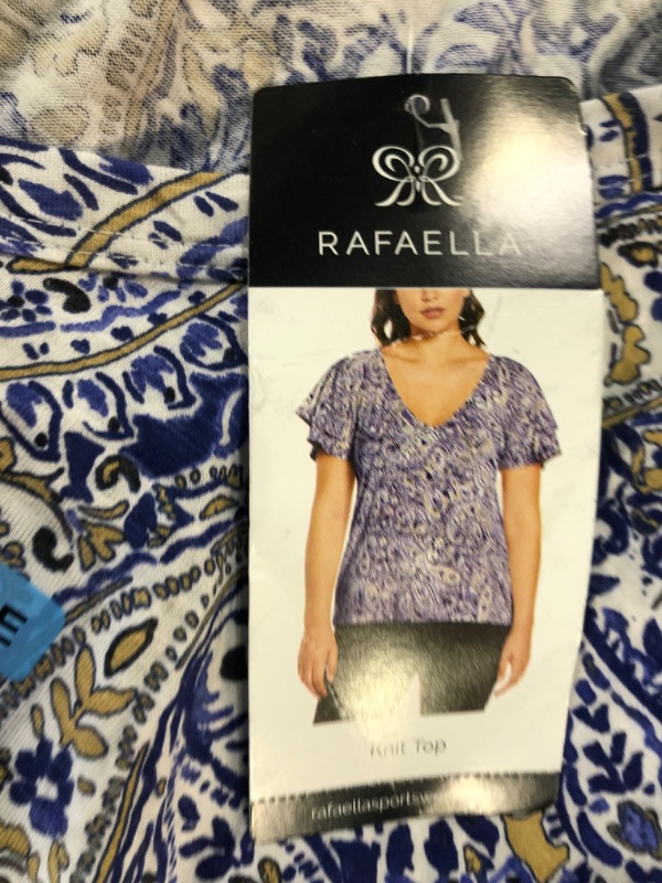 Photo 3 of Rafaella Women S Knit V-Neck Top (Amparo Blue Large)
