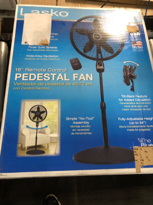 Photo 5 of  18 in. Adjustable Cyclone Pedestal Fan - 3-Speeds
