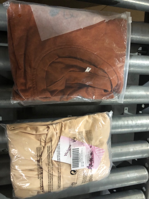 Photo 1 of 2 PACK SHIRTS WOMENS TAN LARGE ORANGE SMALL 