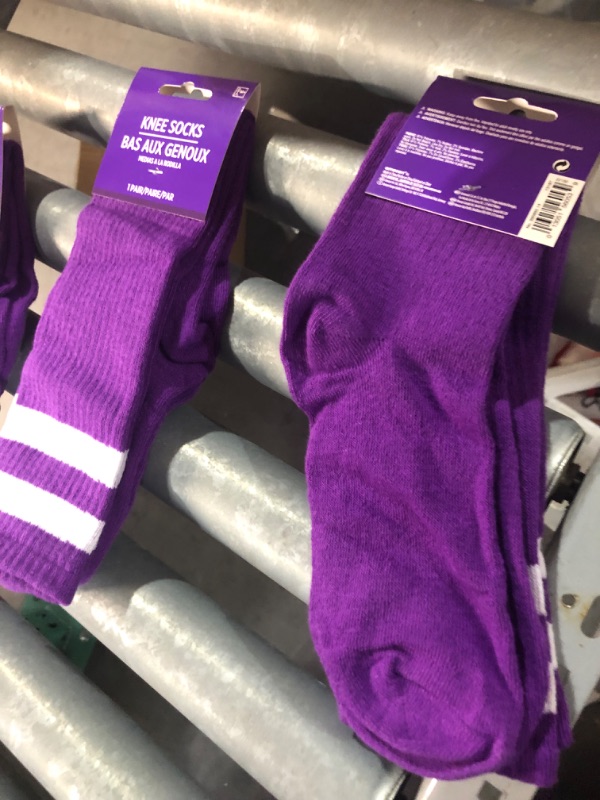 Photo 2 of 4 PACK PURPLE KNEE SOCKS