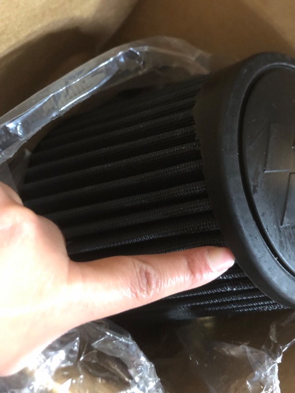 Photo 2 of K&N Universal Clamp-On Air Filter: High Performance, Premium, Replacement Filter: Flange Diameter: 6", Filter Height: 7.5", Flange Length: 1", Shape:Round Tapered, RU-3101HBK 