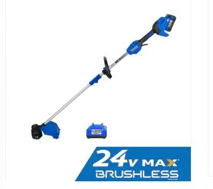 Photo 1 of **SEE NOTES**Kobalt 24-volt 14-in Straight Battery String Trimmer 4 Ah (Battery and Charger Included)