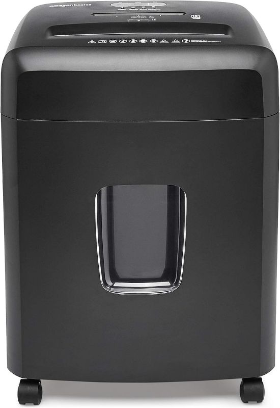 Photo 1 of **SEE NOTES**Amazon Basics 15 Sheet - New model Cross Cut Paper and Credit Card CD Shredder With 6 Gallon Bin