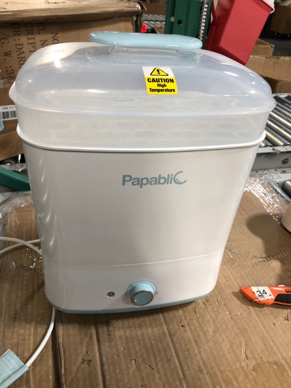 Photo 2 of **USED** **POWERS ON** **MISSING ACCESSORIES** Papablic Baby Bottle Electric Steam Sterilizer and Dryer Classic