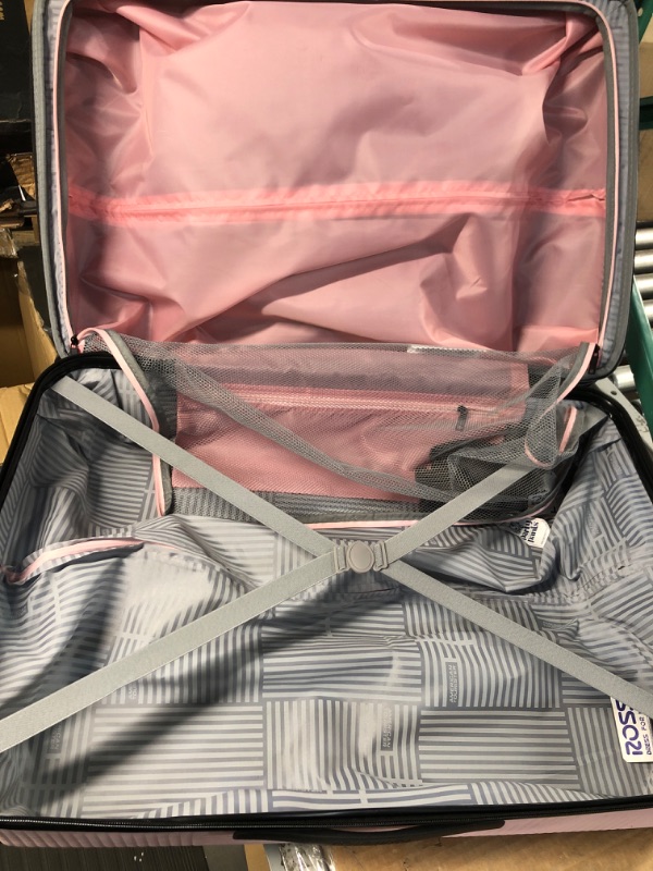 Photo 4 of American Tourister Stratum XLT Expandable Hardside Luggage with Spinner Wheels, Pink Blush, Checked-Large 28-Inch