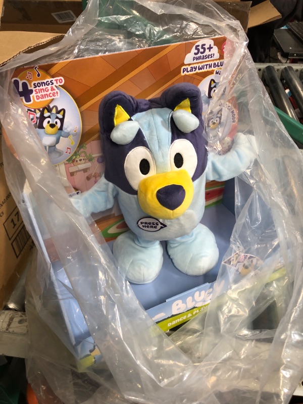 Photo 2 of Bluey Dance and Play 14" Animated Plush | Over 55 Phrases and Songs, Multicolor