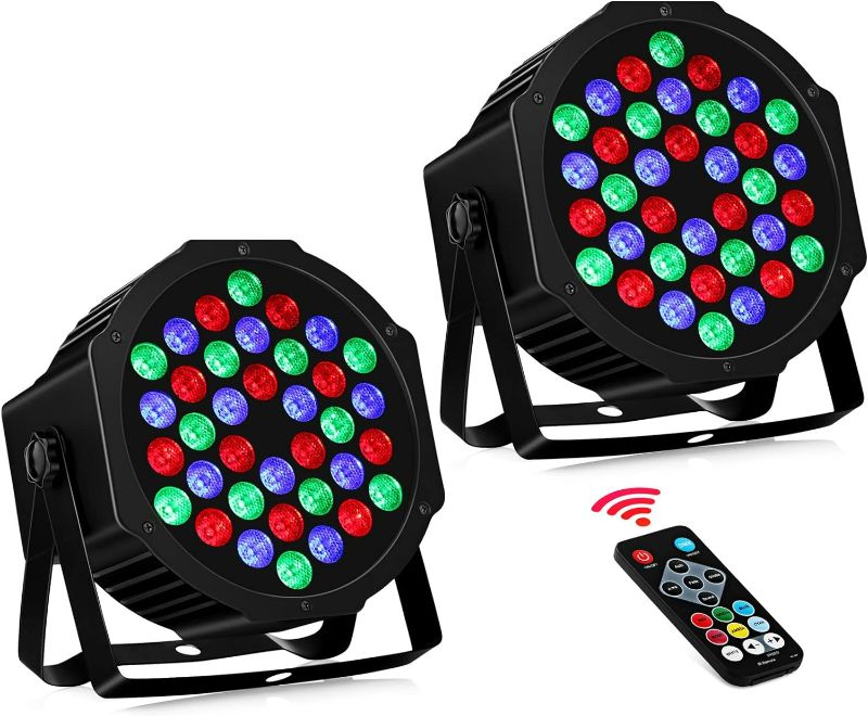 Photo 1 of **PARTS ONLY**LED Stage Lights RGB DJ LED Par Light w/ Remote